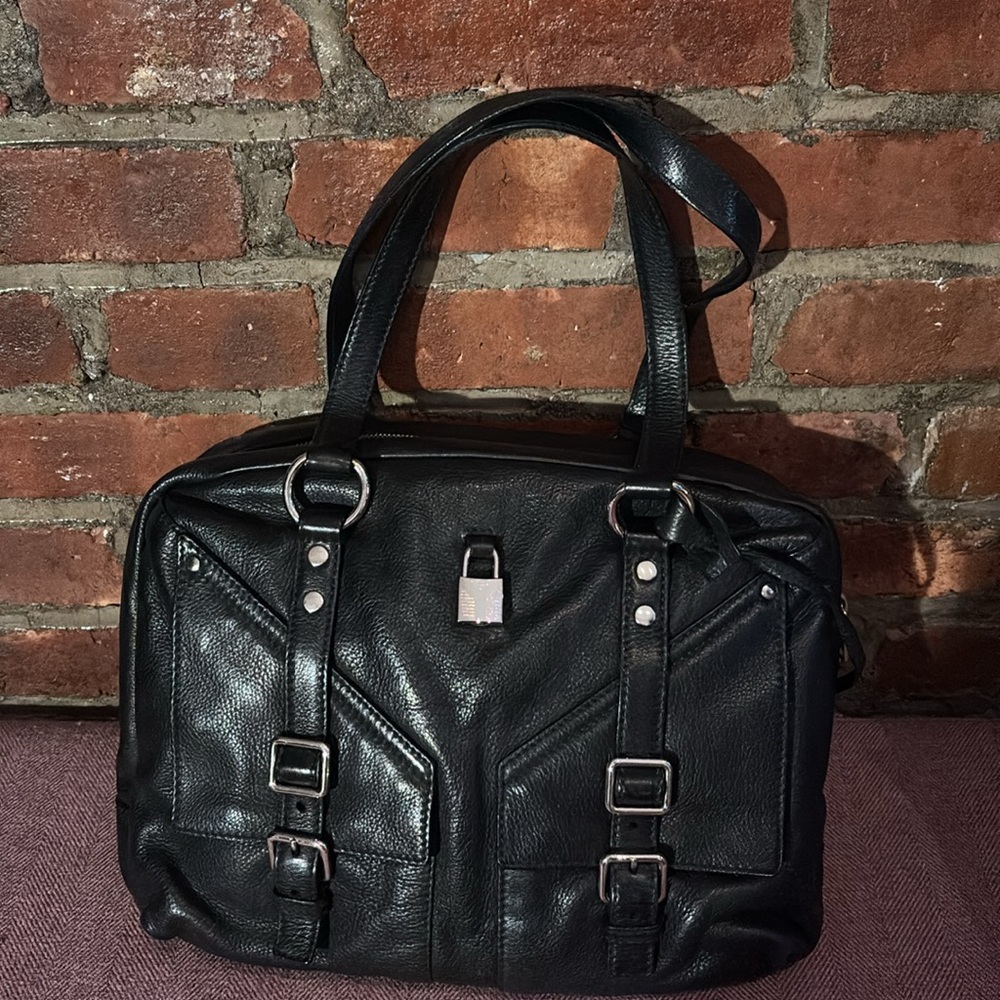 ❤️ Yves Saint Laurent Classy Discontinued Large Leather Black Bag - Picture 2 of 14
